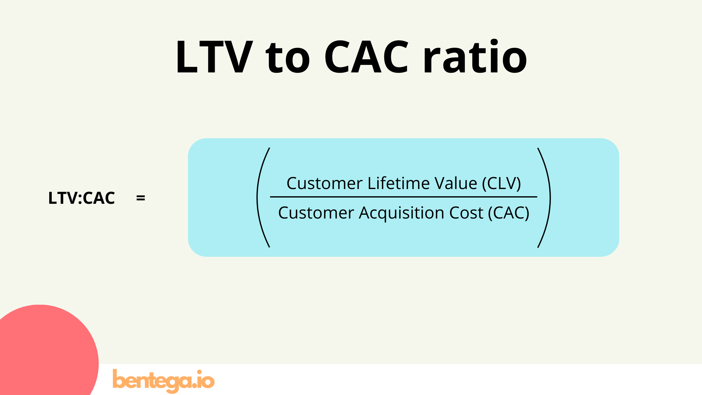 LTV to CAC ratio