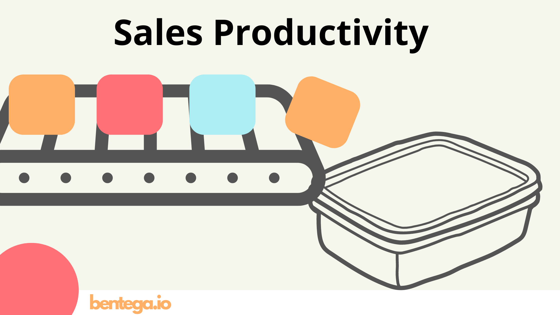 Conveyor band illustrating sales productivity